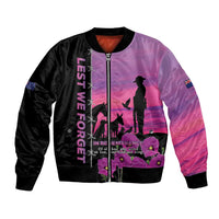 Personalised ANZAC War Animals Bomber Jacket Lest We Forget Memorial