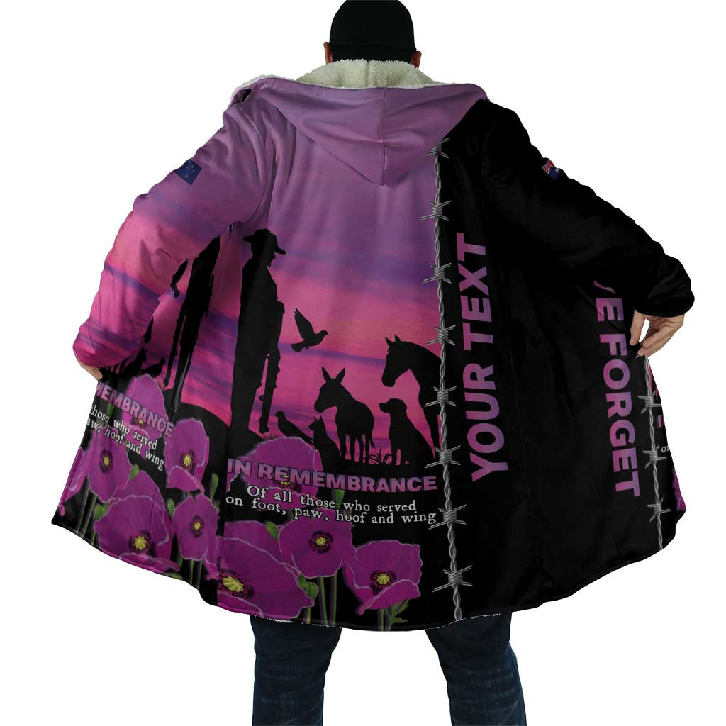 Personalised ANZAC War Animals Cloak Lest We Forget Memorial LT15 - Polynesian Pride