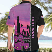 Personalised ANZAC War Animals Hawaiian Shirt Lest We Forget Memorial