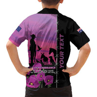Personalised ANZAC War Animals Kid Hawaiian Shirt Lest We Forget Memorial LT15 - Polynesian Pride