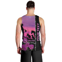 Personalised ANZAC War Animals Men Tank Top Lest We Forget Memorial LT15 - Polynesian Pride