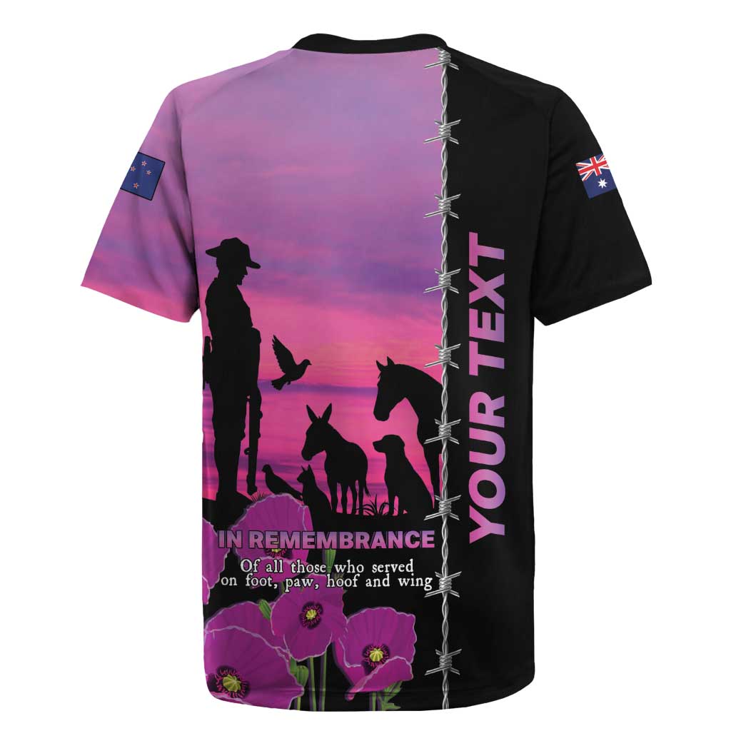 Personalised ANZAC War Animals Rugby Jersey Lest We Forget Memorial LT15 - Polynesian Pride