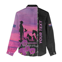 Personalised ANZAC War Animals Women Casual Shirt Lest We Forget Memorial LT15 - Polynesian Pride