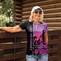 Personalised ANZAC War Animals Women Polo Shirt Lest We Forget Memorial LT15 - Polynesian Pride