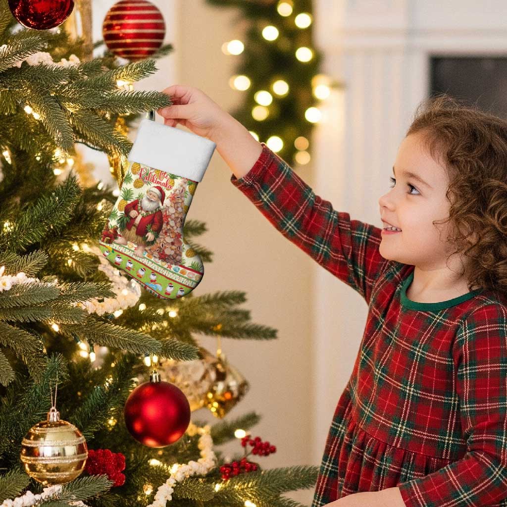 Hawaiian Santa Aloha Pineapple Christmas Stocking Mele Kalikimaka - Polynesian Pride