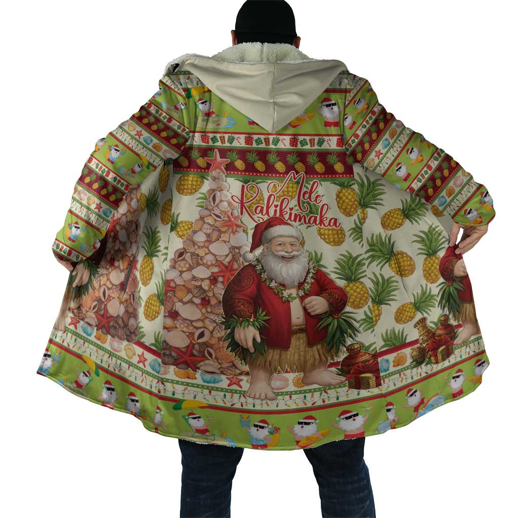 Hawaiian Santa Aloha Pineapple Christmas Cloak Mele Kalikimaka - Polynesian Pride
