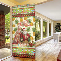 Hawaiian Santa Aloha Pineapple Christmas Door Cover Mele Kalikimaka - Polynesian Pride