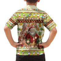 Hawaiian Santa Aloha Pineapple Christmas Family Matching Puletasi and Hawaiian Shirt Mele Kalikimaka - Polynesian Pride