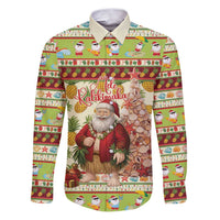 Hawaiian Santa Aloha Pineapple Christmas Family Matching Puletasi and Hawaiian Shirt Mele Kalikimaka - Polynesian Pride