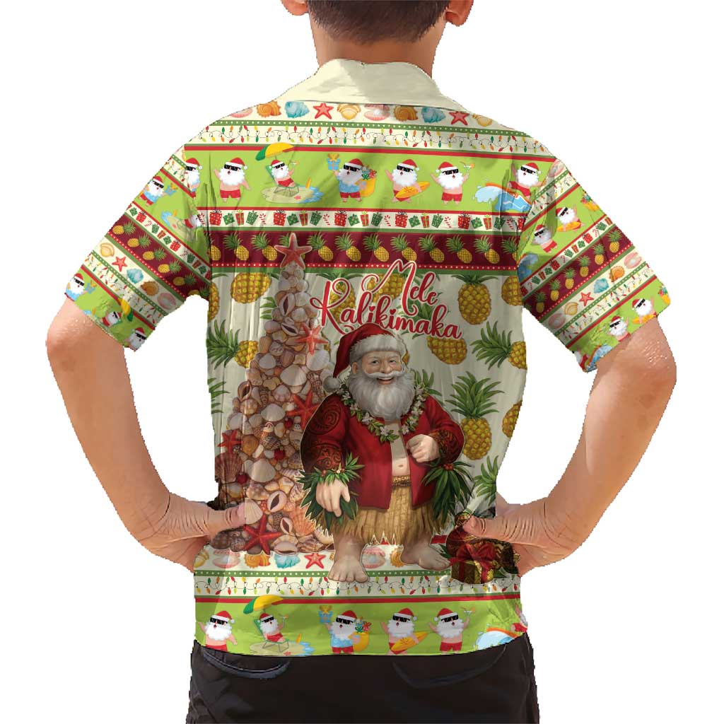 Hawaiian Santa Aloha Pineapple Christmas Hawaiian Shirt Mele Kalikimaka - Polynesian Pride