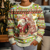 Hawaiian Santa Aloha Pineapple Christmas Kid Ugly Christmas Sweater Mele Kalikimaka - Polynesian Pride