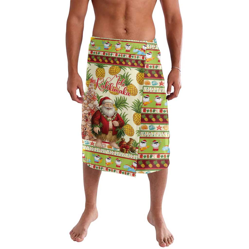 Hawaiian Santa Aloha Pineapple Christmas Lavalava Mele Kalikimaka - Polynesian Pride