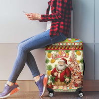 Hawaiian Santa Aloha Pineapple Christmas Luggage Cover Mele Kalikimaka - Polynesian Pride
