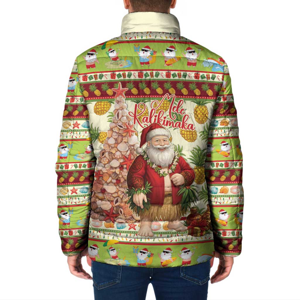 Hawaiian Santa Aloha Pineapple Christmas Padded Jacket Mele Kalikimaka - Polynesian Pride