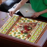 Hawaiian Santa Aloha Pineapple Christmas Puzzle Mele Kalikimaka - Polynesian Pride