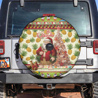 Hawaiian Santa Aloha Pineapple Christmas Spare Tire Cover Mele Kalikimaka - Polynesian Pride