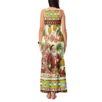 Hawaiian Santa Aloha Pineapple Christmas Tank Maxi Dress Mele Kalikimaka - Polynesian Pride