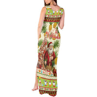 Hawaiian Santa Aloha Pineapple Christmas Tank Maxi Dress Mele Kalikimaka - Polynesian Pride