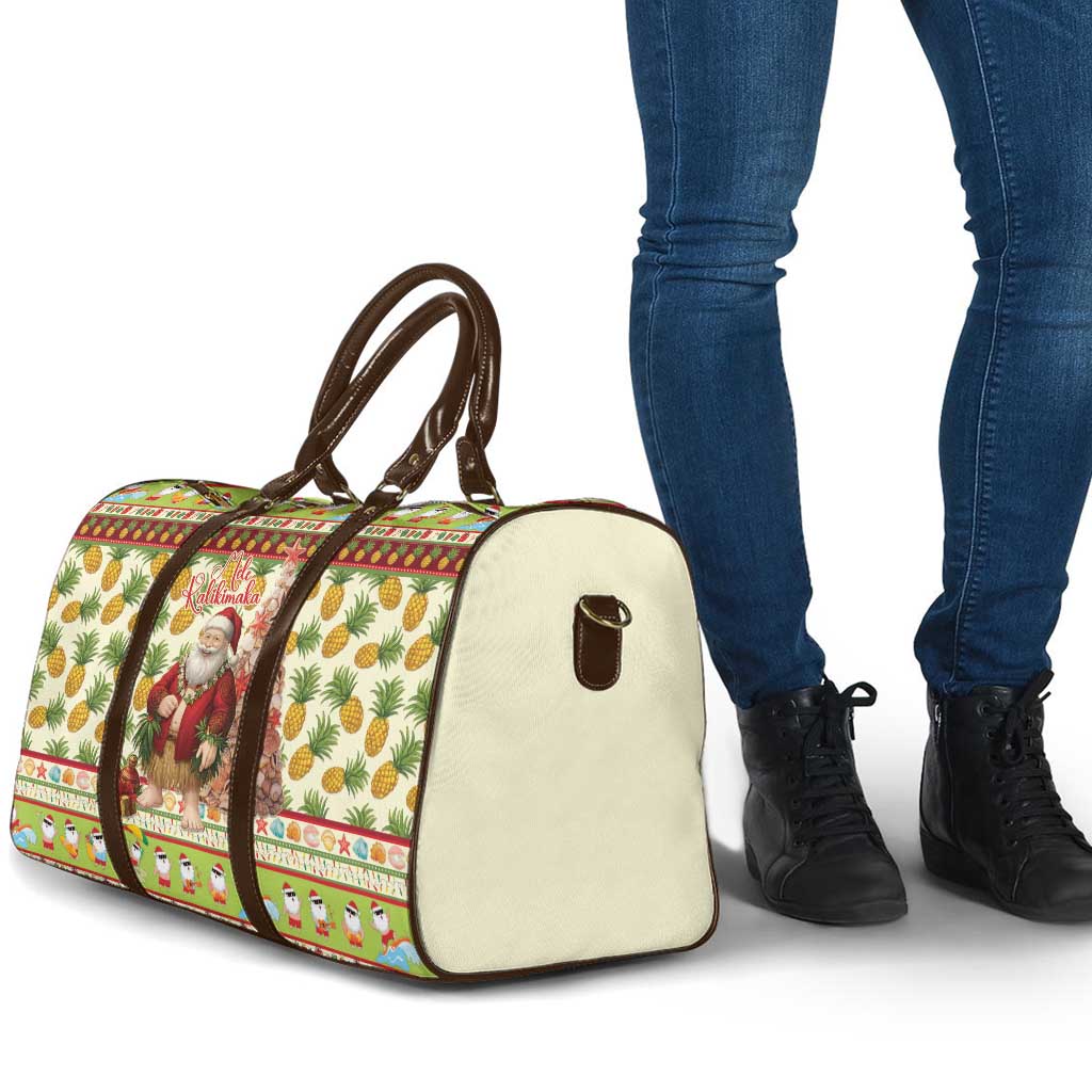 Hawaiian Santa Aloha Pineapple Christmas Travel Bag Mele Kalikimaka - Polynesian Pride