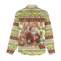 Hawaiian Santa Aloha Pineapple Christmas Women Casual Shirt Mele Kalikimaka - Polynesian Pride