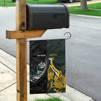 New Zealand and South Africa Rugby Garden Flag Silver Fern With Springboks