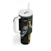 New Zealand and South Africa Rugby Custom Tumbler With Handle Silver Fern With Springboks