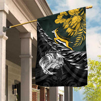 New Zealand and South Africa Rugby Garden Flag Maori Kiwi With Springboks