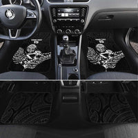 New Zealand Silver Fern Rugby Custom Car Mats Maori Tiki Black Version