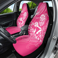 New Zealand Silver Fern Rugby Custom Car Seat Cover Maori Tiki Pink Version