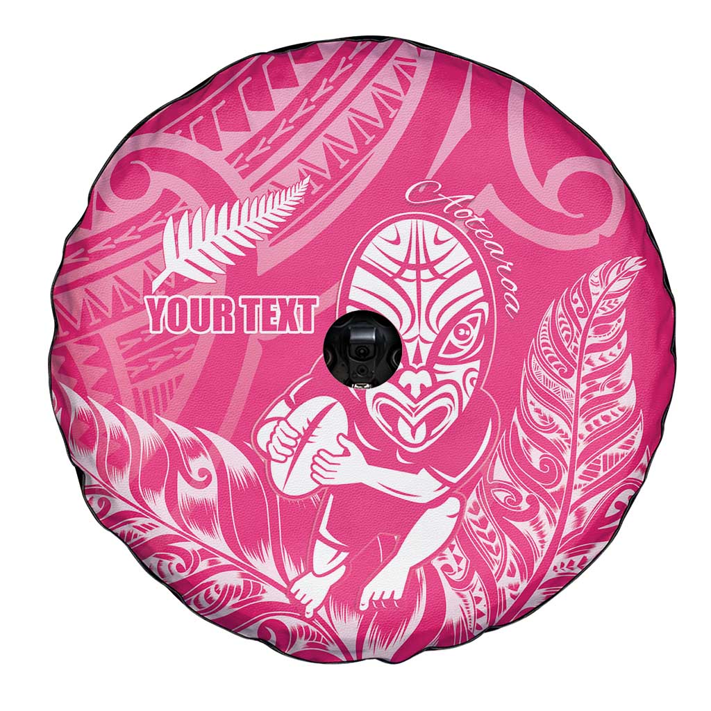 New Zealand Silver Fern Rugby Custom Spare Tire Cover Maori Tiki Pink Version