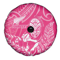 New Zealand Silver Fern Rugby Custom Spare Tire Cover Maori Tiki Pink Version