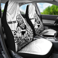 New Zealand Silver Fern Rugby Custom Car Seat Cover Maori Tiki White Version