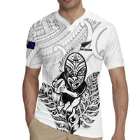 New Zealand Silver Fern Rugby Custom Rugby Jersey Maori Tiki White Version