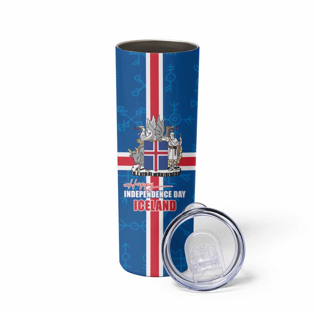 Iceland Icelandic National Day Skinny Tumbler Happy 81th Anniversary
