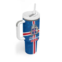 Iceland Icelandic National Day Tumbler With Handle Happy 81th Anniversary