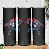 Iceland Viking Culture Skinny Tumbler Norse Mythology Raven Tattoo
