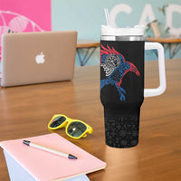 Iceland Viking Culture Tumbler With Handle Norse Mythology Raven Tattoo