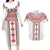 Bulgarian Embroidery Style Seamless Pattern Couples Matching Long Sleeve Bodycon Dress and Hawaiian Shirt