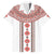 Bulgarian Embroidery Style Seamless Pattern Family Matching Off The Shoulder Long Sleeve Dress and Hawaiian Shirt