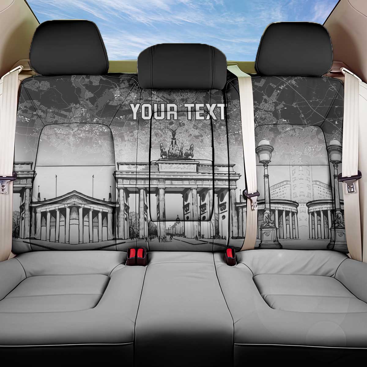 Personalized Germany Berlin Wall Back Car Seat Cover Tag der Deutschen Einheit