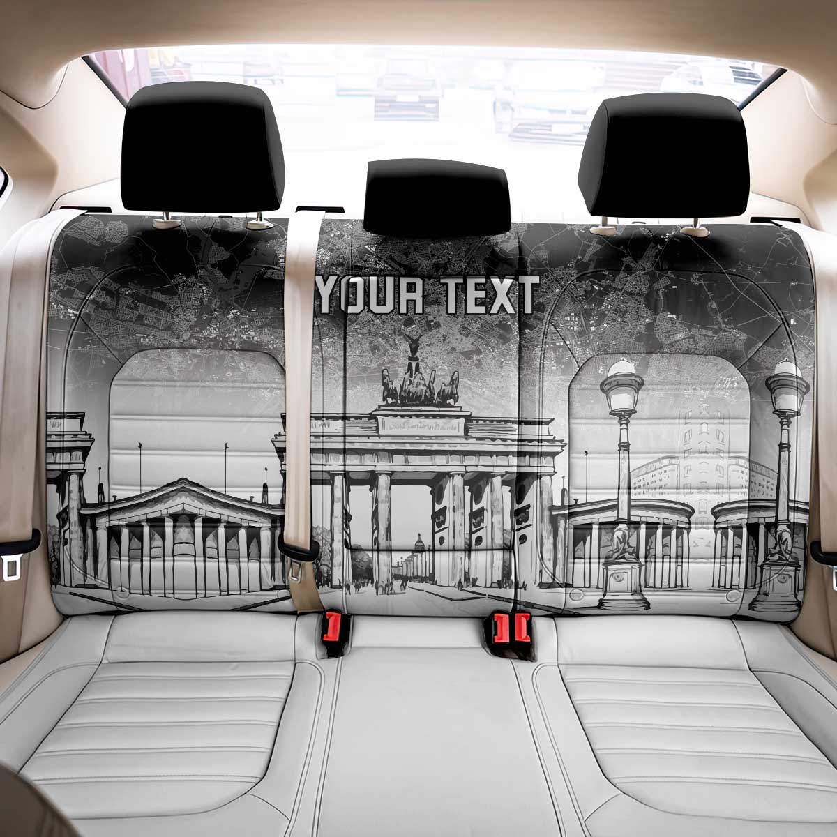 Personalized Germany Berlin Wall Back Car Seat Cover Tag der Deutschen Einheit