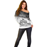 Personalized Germany Berlin Wall Off Shoulder Sweater Tag der Deutschen Einheit
