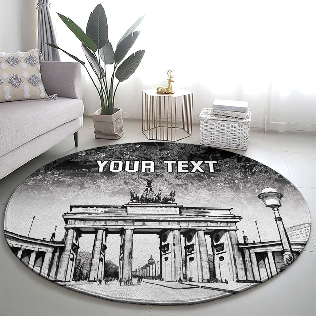 Personalized Germany Berlin Wall Round Carpet Tag der Deutschen Einheit