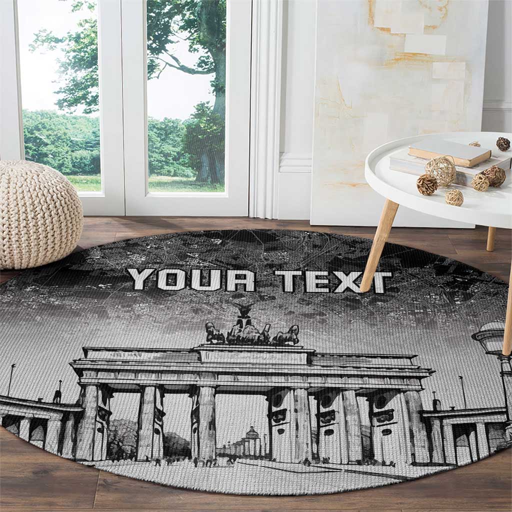 Personalized Germany Berlin Wall Round Carpet Tag der Deutschen Einheit