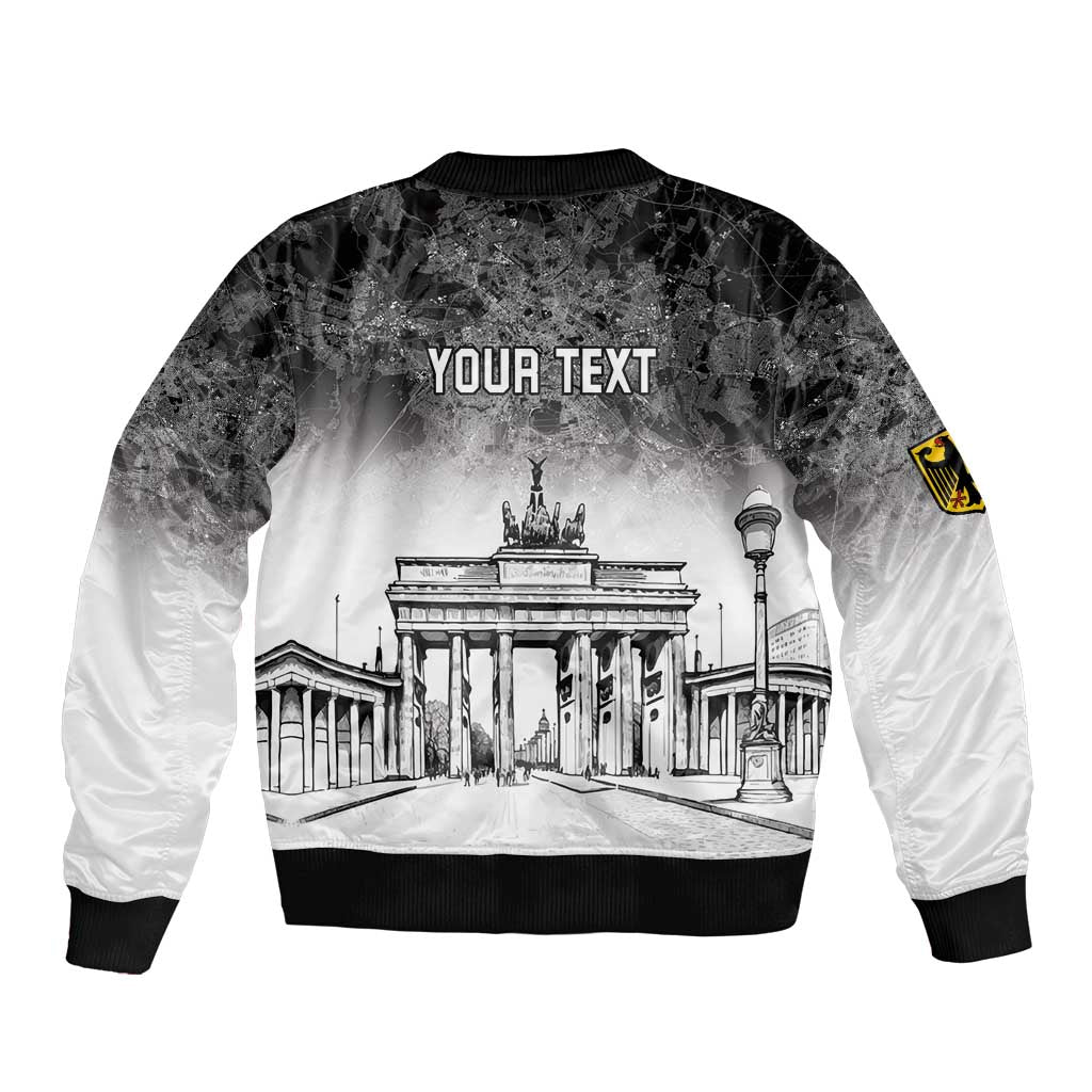 Personalized Germany Berlin Wall Sleeve Zip Bomber Jacket Tag der Deutschen Einheit