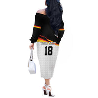 Custom Germany Football Off The Shoulder Long Sleeve Dress Come On DFB-Team