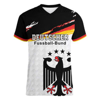 Custom Germany Football Women V-Neck T-Shirt Come On DFB-Team