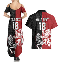 Custom British Lions New Zealand Couples Matching Summer Maxi Dress and Hawaiian Shirt Unique Style LT18 - Polynesian Pride