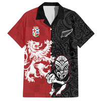 Custom British Lions New Zealand Family Matching Off The Shoulder Long Sleeve Dress and Hawaiian Shirt Unique Style - Polynesian Pride