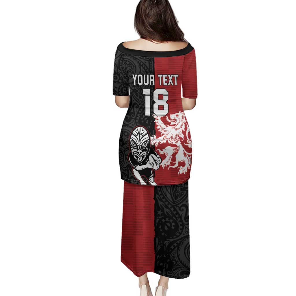 Custom British Lions New Zealand Family Matching Puletasi and Hawaiian Shirt Unique Style - Polynesian Pride